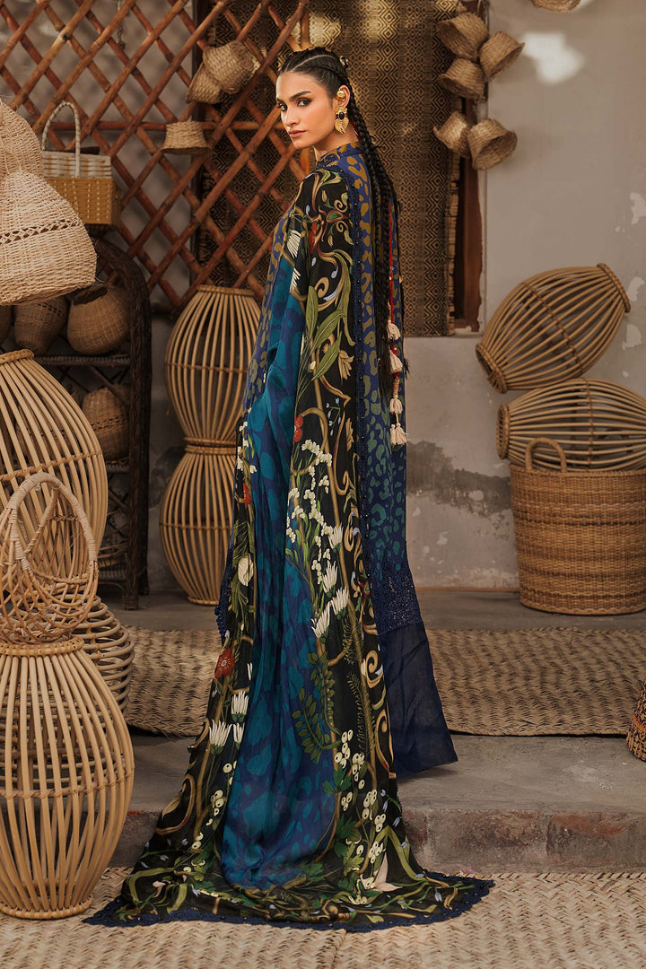 Maria B M.Prints 1B blue linen unstitched suit – view 6