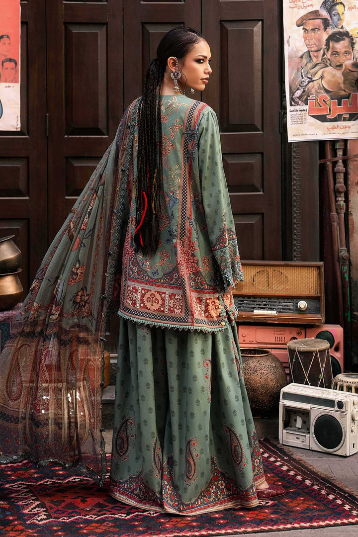 Maria B M.Prints 2A sea green cambric unstitched suit – view 4