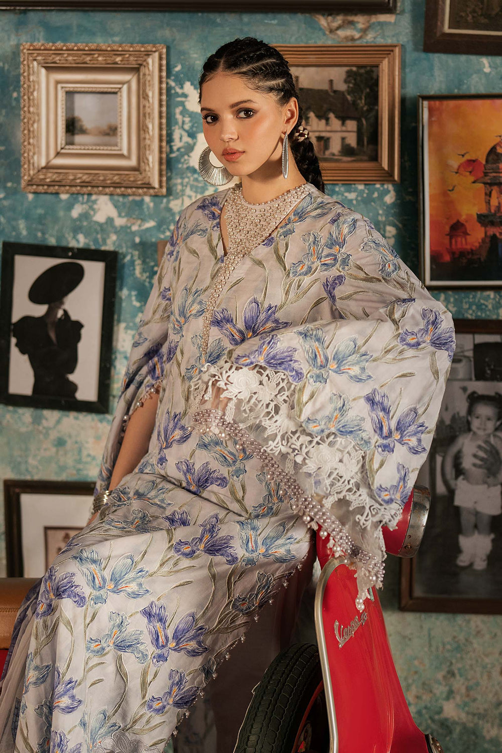 Maria B M.Prints 4A lilac cambric unstitched suit – view 2
