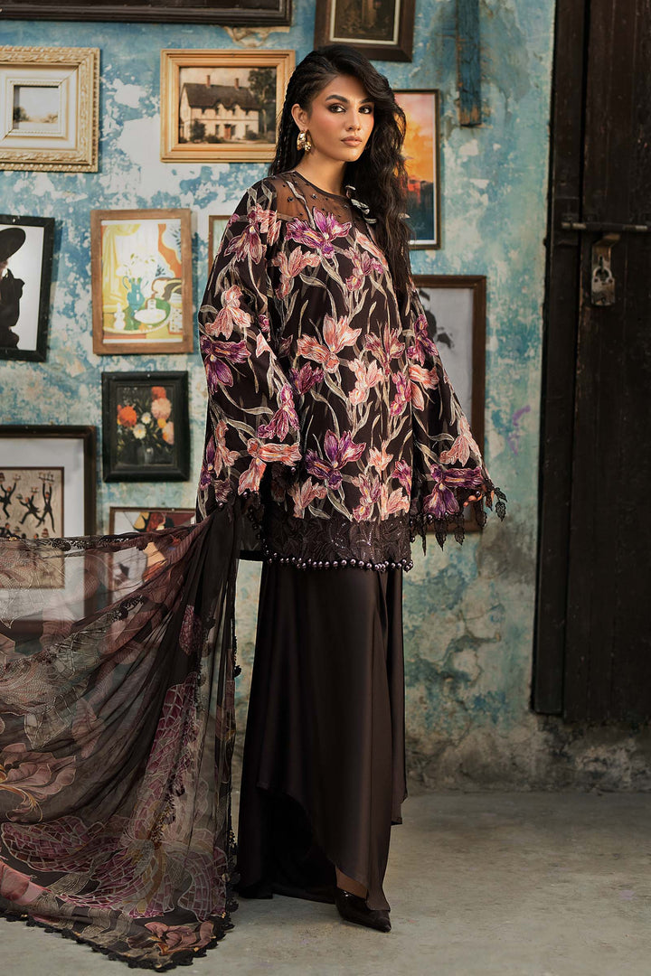 Maria B M.Prints 4B brown cambric unstitched suit – view 3