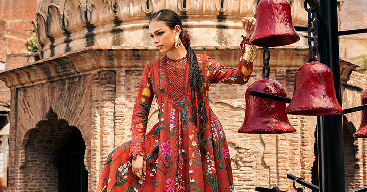 Maria B M.Prints 6B rust cambric unstitched suit – view 5