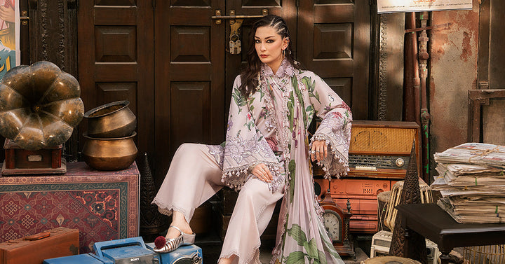 Maria B M.Prints 9A lilac cambric unstitched suit – view 7