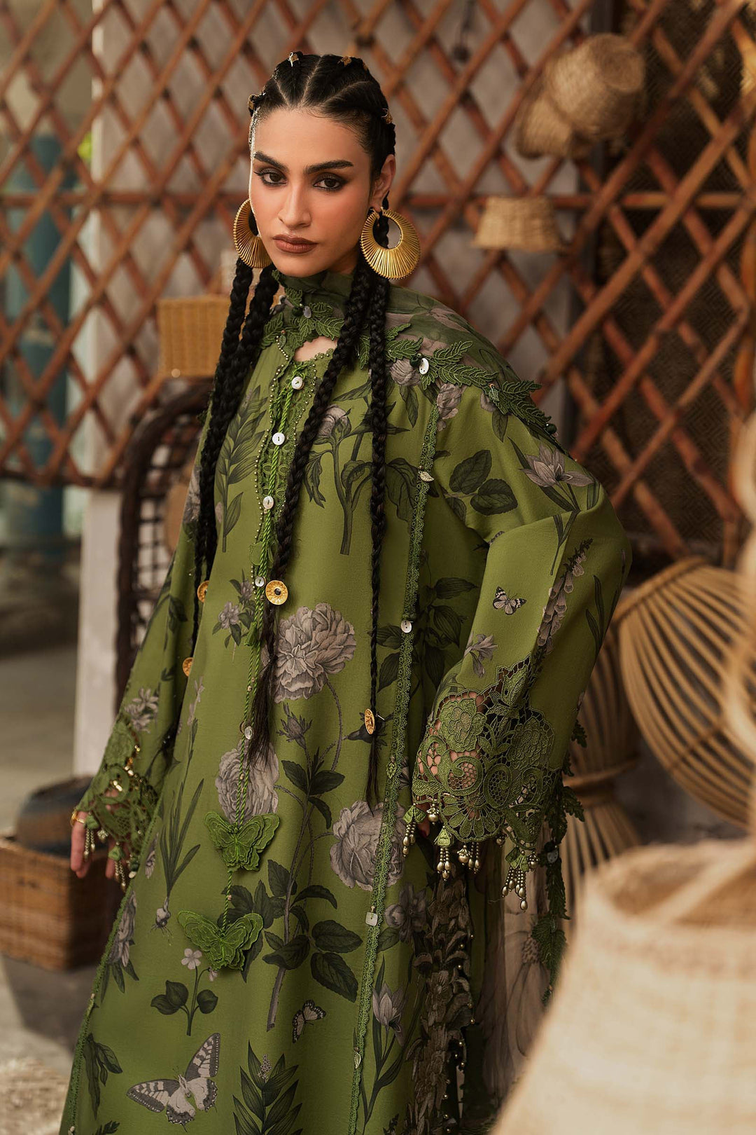 Maria B M.Prints 9B green cambric unstitched suit – view 1