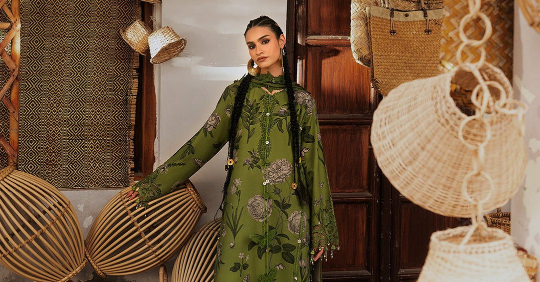 Maria B M.Prints 9B green cambric unstitched suit – view 6